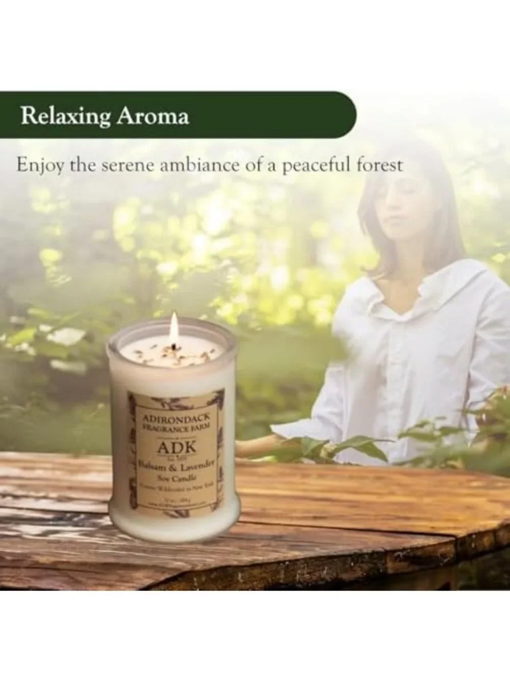 20 Oz Balsam & Lavender Scented Candle | Aromatherapy, Relaxation, Home Decor